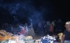 Yarkinpirri fire dance, boys are fed and women exchange fire stick