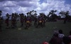 Lajamanu men dance Jurntu purlapa. Public performance for NAIDOC