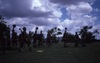 Lajamanu men dance Jurntu purlapa. Public performance for NAIDOC